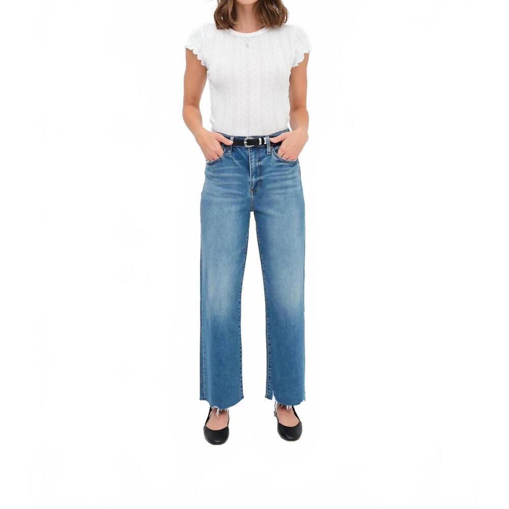 NEW DAZE pleaser high rise wide ankle jeans in vibe check - Picture 4 of 4